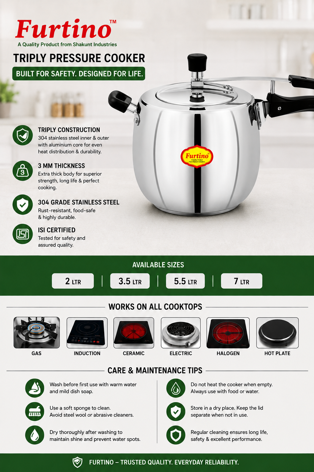 TRIPLY PRESSURE COOKER - Image 4