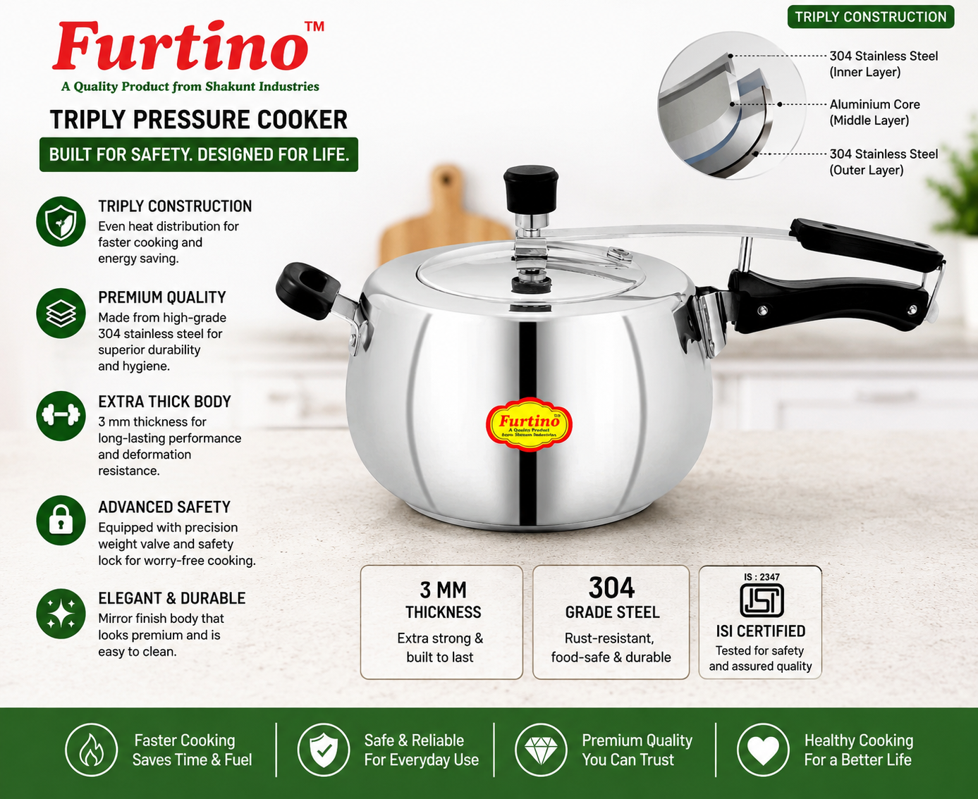 TRIPLY PRESSURE COOKER - Image 3