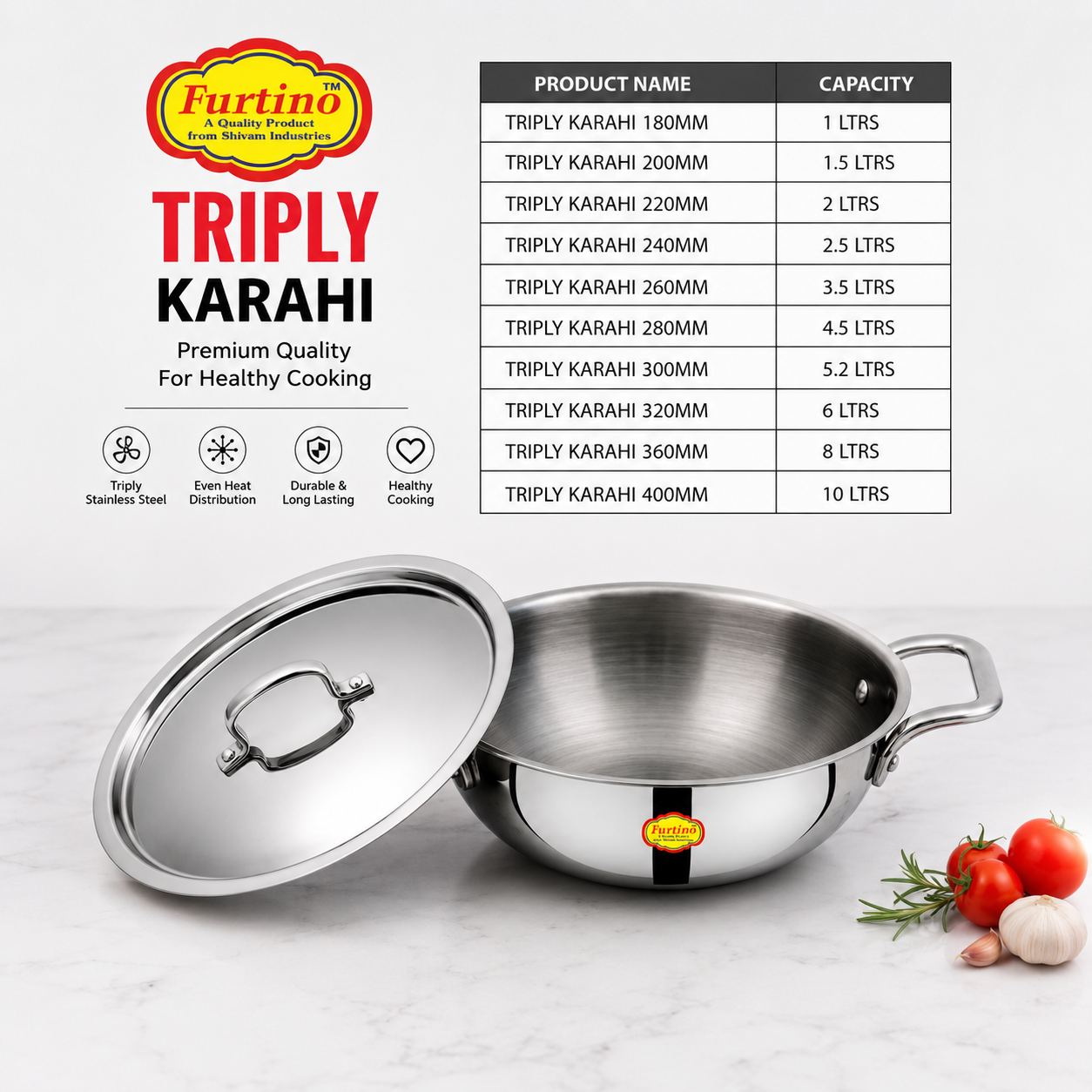 TRIPLY KADAHI WITH LID - Image 5
