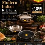 Furtino Flagship Triply Cookware Combo | 26cm Triply Kadhai + 20cm Fry Pan + 11" Honeycomb Dosa Tawa