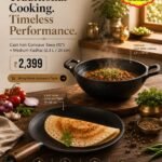 Furtino Cast Iron Concave Tawa & Kadhai Combo | 10" Naturally Seasoned Tawa + 2.3L Cast Iron Kadhai |