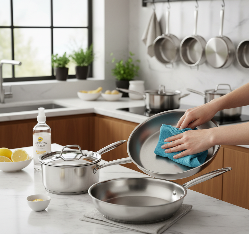 Firefly_Gemini Flash_Clean and Maintain Stainless Steel Cookware 582884